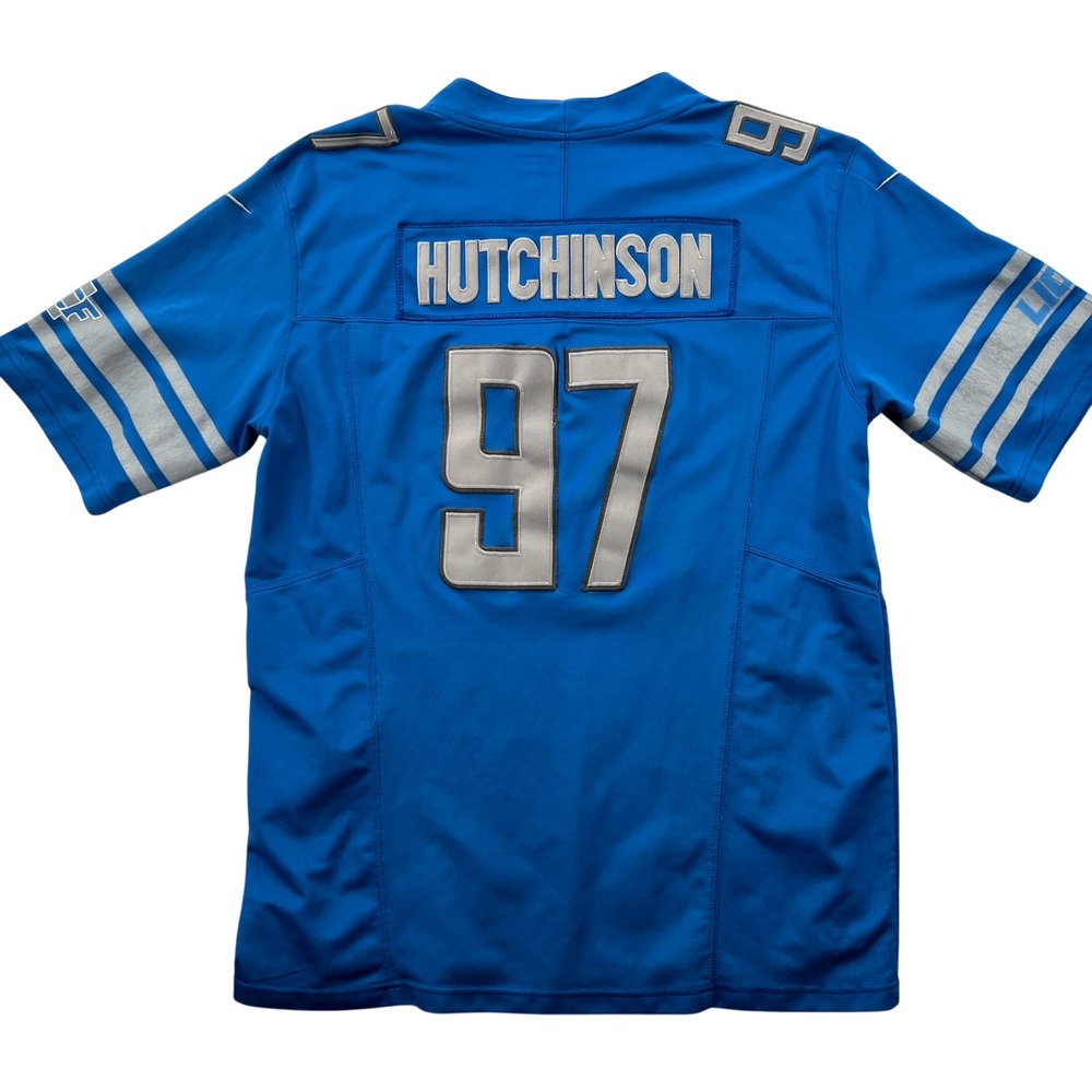 Nike Detroit Lions Aidan Hutchinson 97 Jersey Men XXL Blue NFL Football Stitched